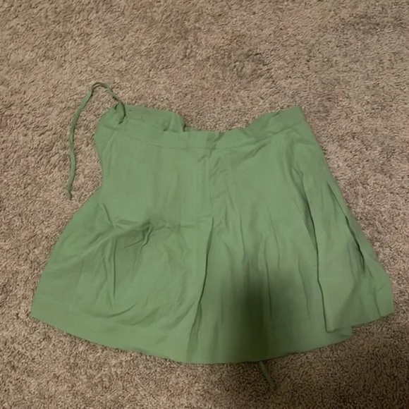 Acing It Boho Peasant Hipster Hippie Art Deco Farm Street Hip Tie Bow Mini Skirt - Picture 3 of 4